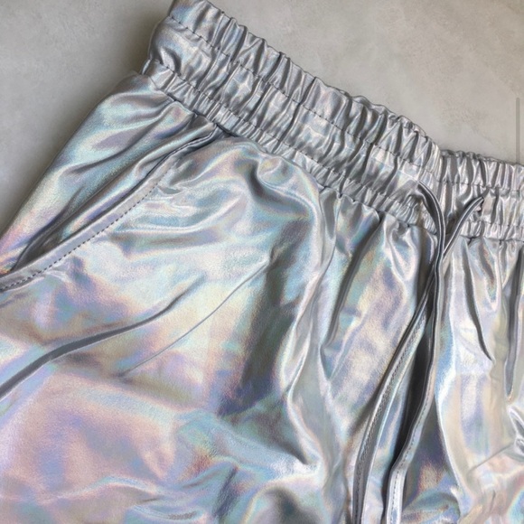 NEW!✨Iridescent Rainbow🌈Holographic Metallic Shorts! ✨ - Picture 6 of 7